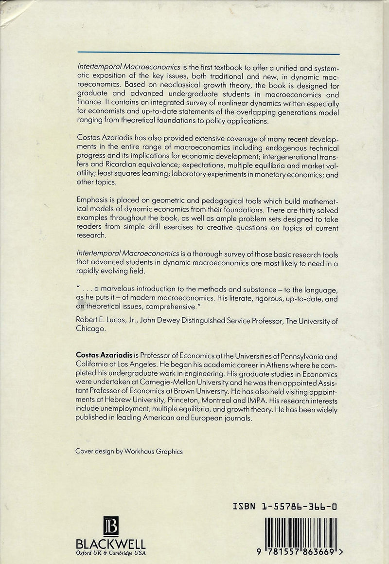 Intertemporal Macroeconomics,Used