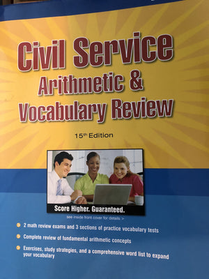 Civil Service Arithmetic & Vocab, 15 E,Used