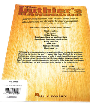The Luthier'S Handbook: A Guide To Building Great Tone In Acoustic Stringed Instruments,Used