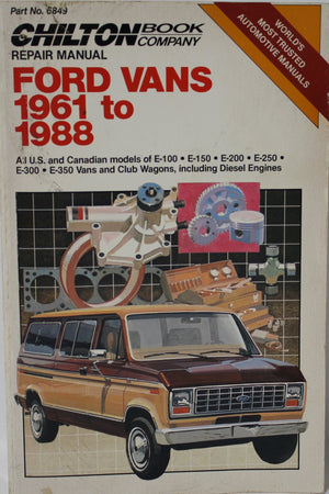 Chilton'S Repair Manual Ford Vans 1961 To 1988,Used