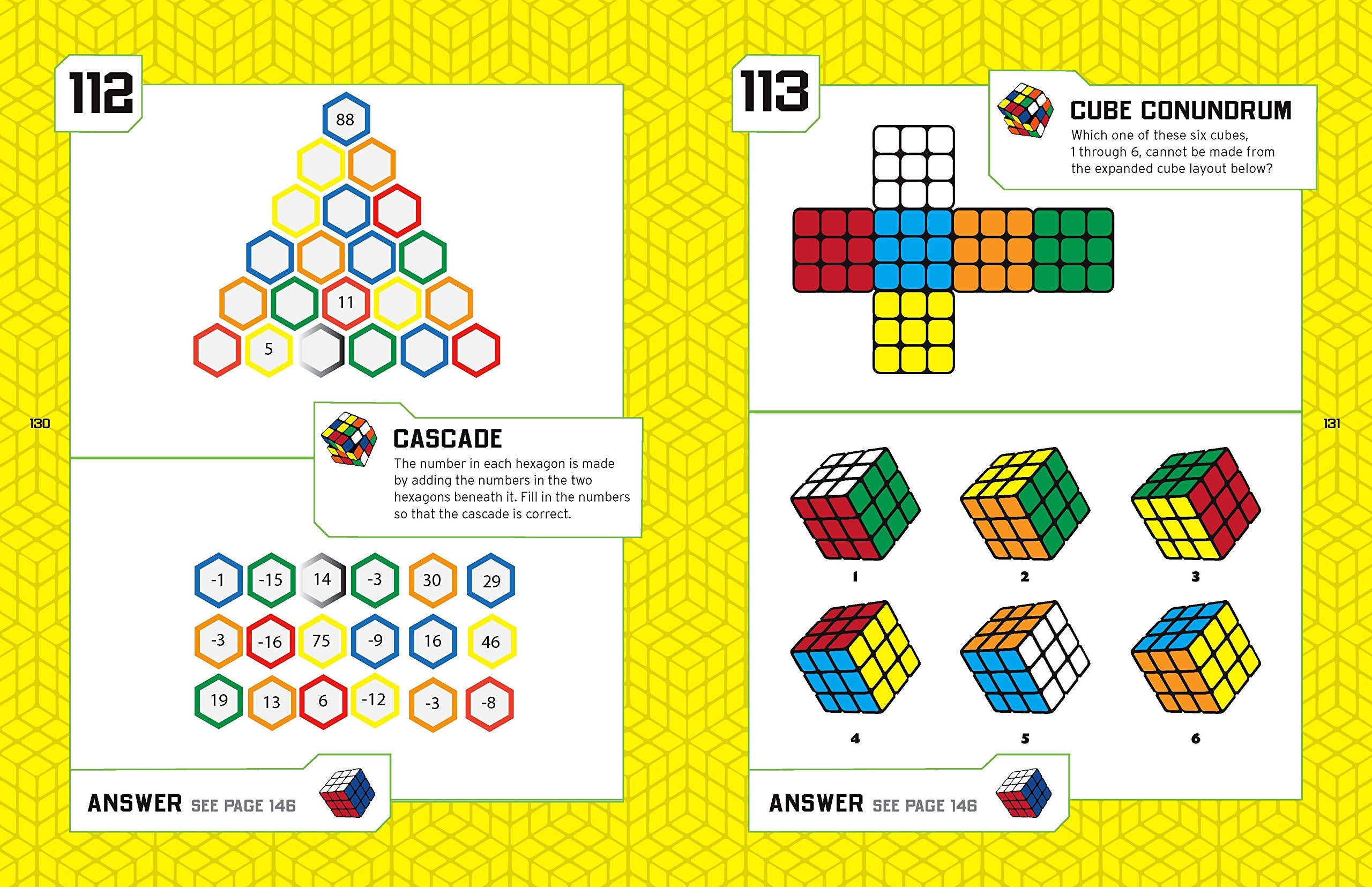 Rubik's Puzzles: 101 Puzzles to Test Your Brain Power,Used