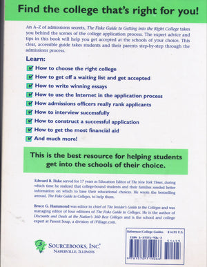 The Fiske Guide to Getting Into the Right College,Used