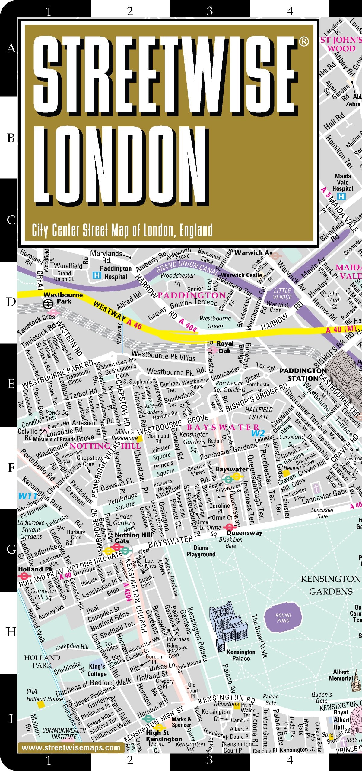 Streetwise London Map  Laminated City Center Street Map Of London, England,Used