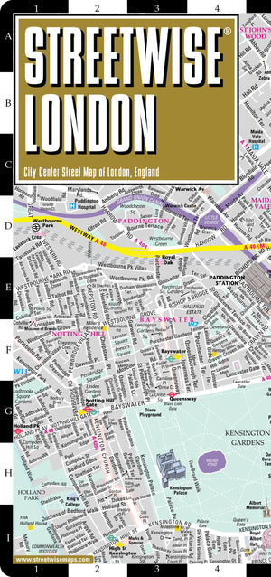 Streetwise London Map  Laminated City Center Street Map Of London, England,Used