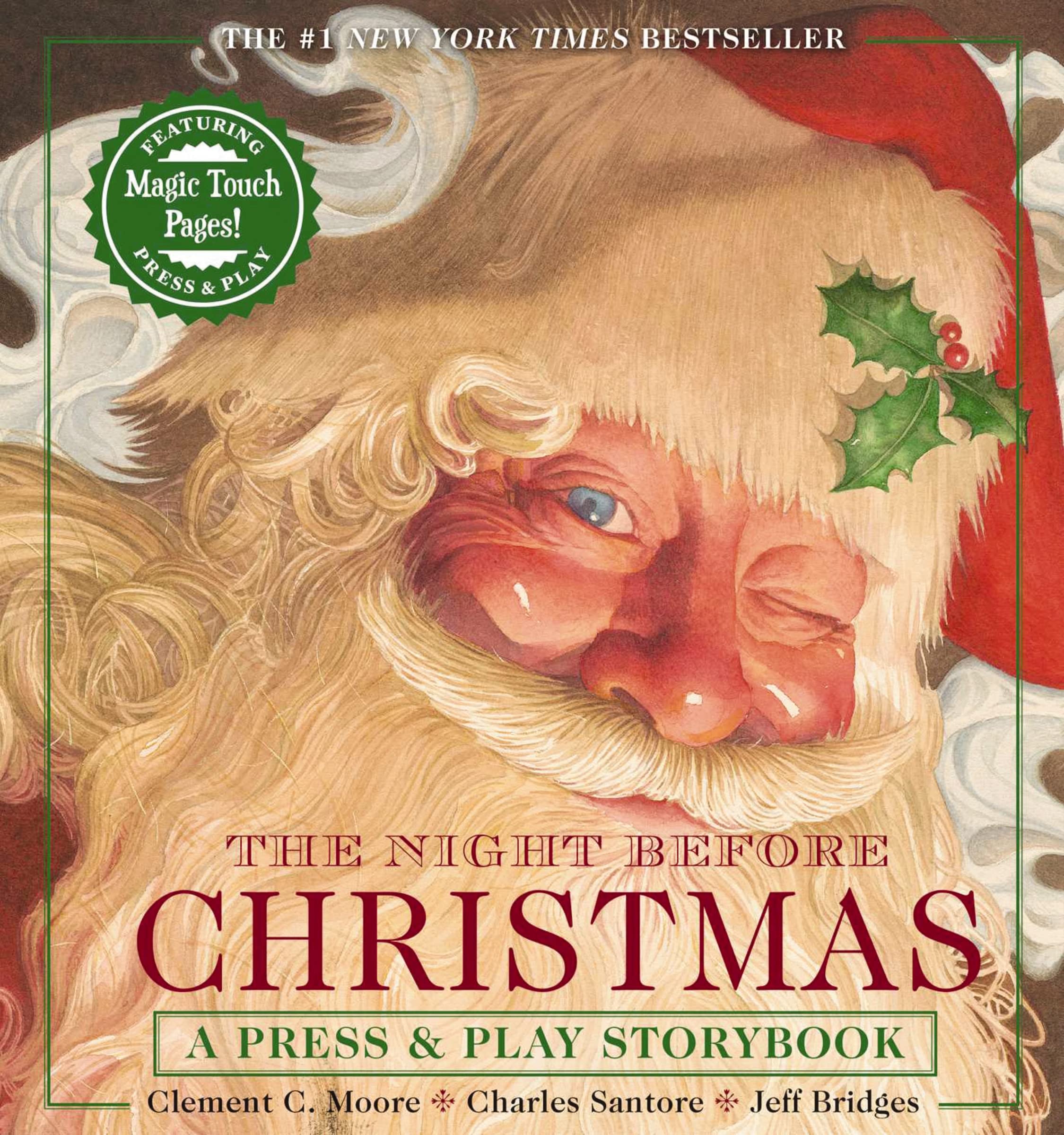 The Night Before Christmas Press and Play Storybook: The Classic Edition Hardcover Book Narrated by Jeff Bridges,Used