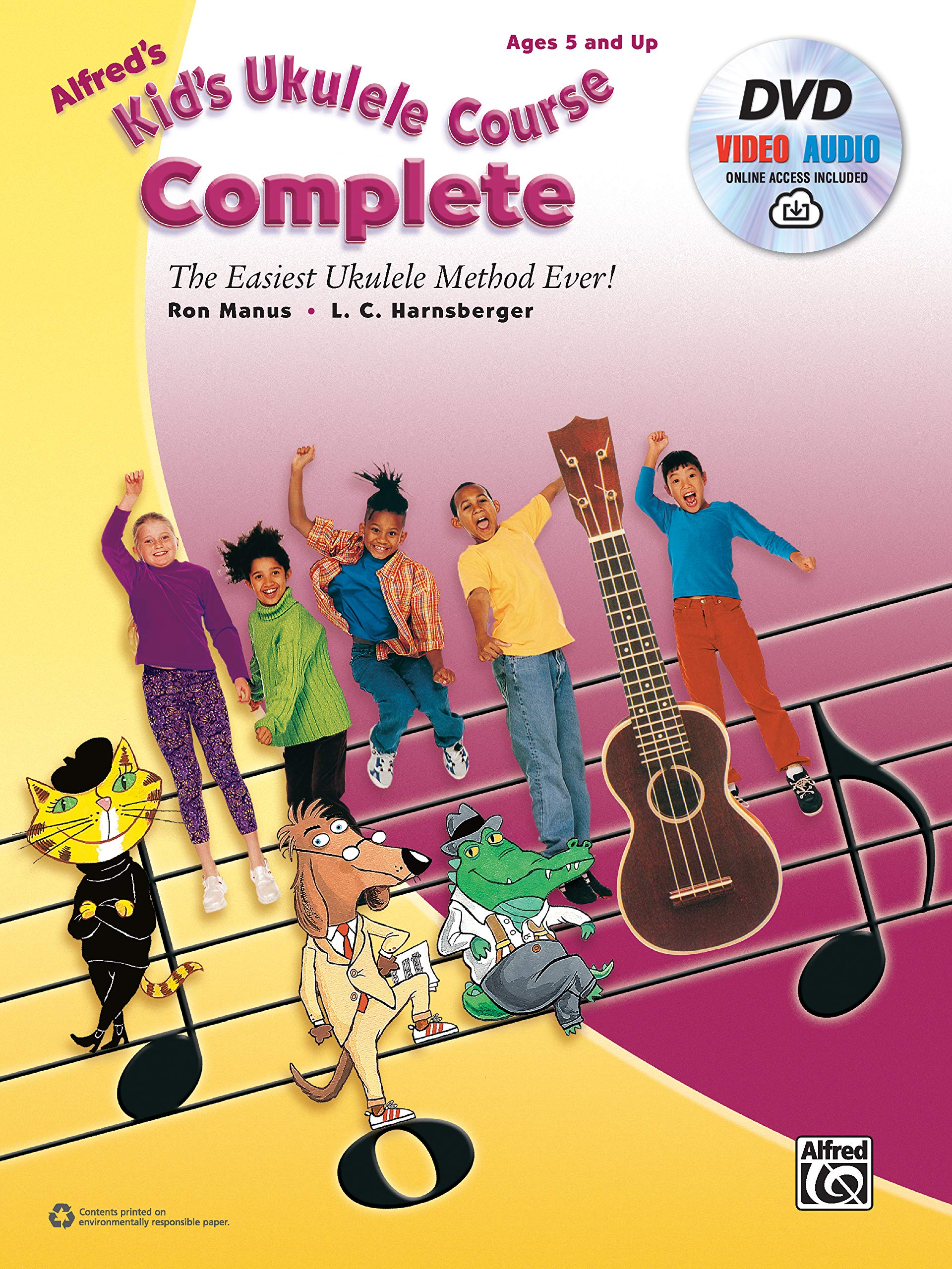 Alfred'S Kid'S Ukulele Course Complete: The Easiest Ukulele Method Ever!, Book, Dvd & Online Video/Audio,New