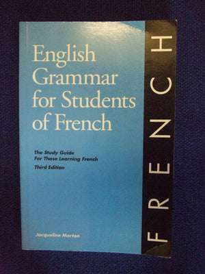 English Grammar For Students Of French (English Grammar Series),New