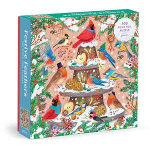 Festive Feathers 500Pc Foil Puzzle