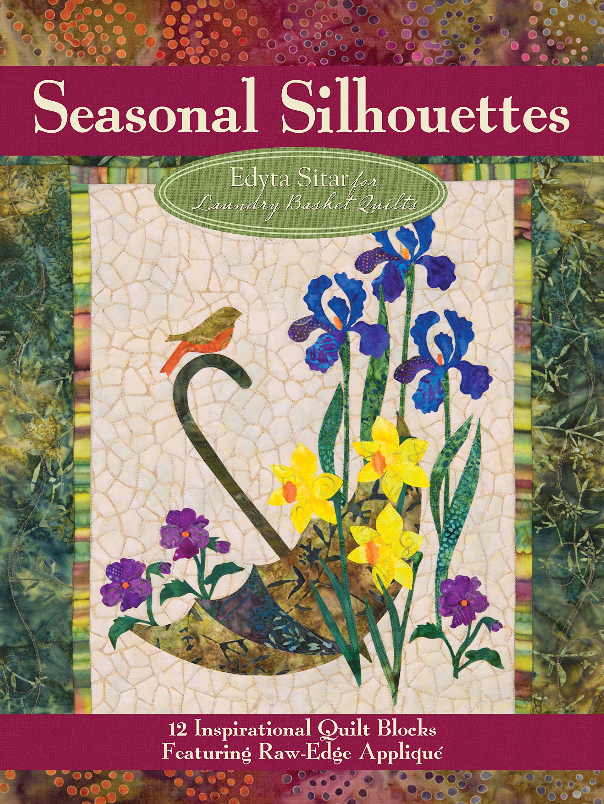 Seasonal Silhouettes: 12 Inspirational Quilt Blocks Featuring Raw Edge Applique (Landauer) Gorgeous Designs & FullSize Patterns,Used