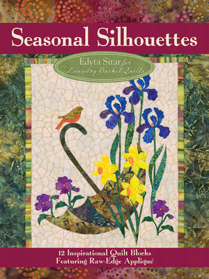 Seasonal Silhouettes: 12 Inspirational Quilt Blocks Featuring Raw Edge Applique (Landauer) Gorgeous Designs & FullSize Patterns,Used