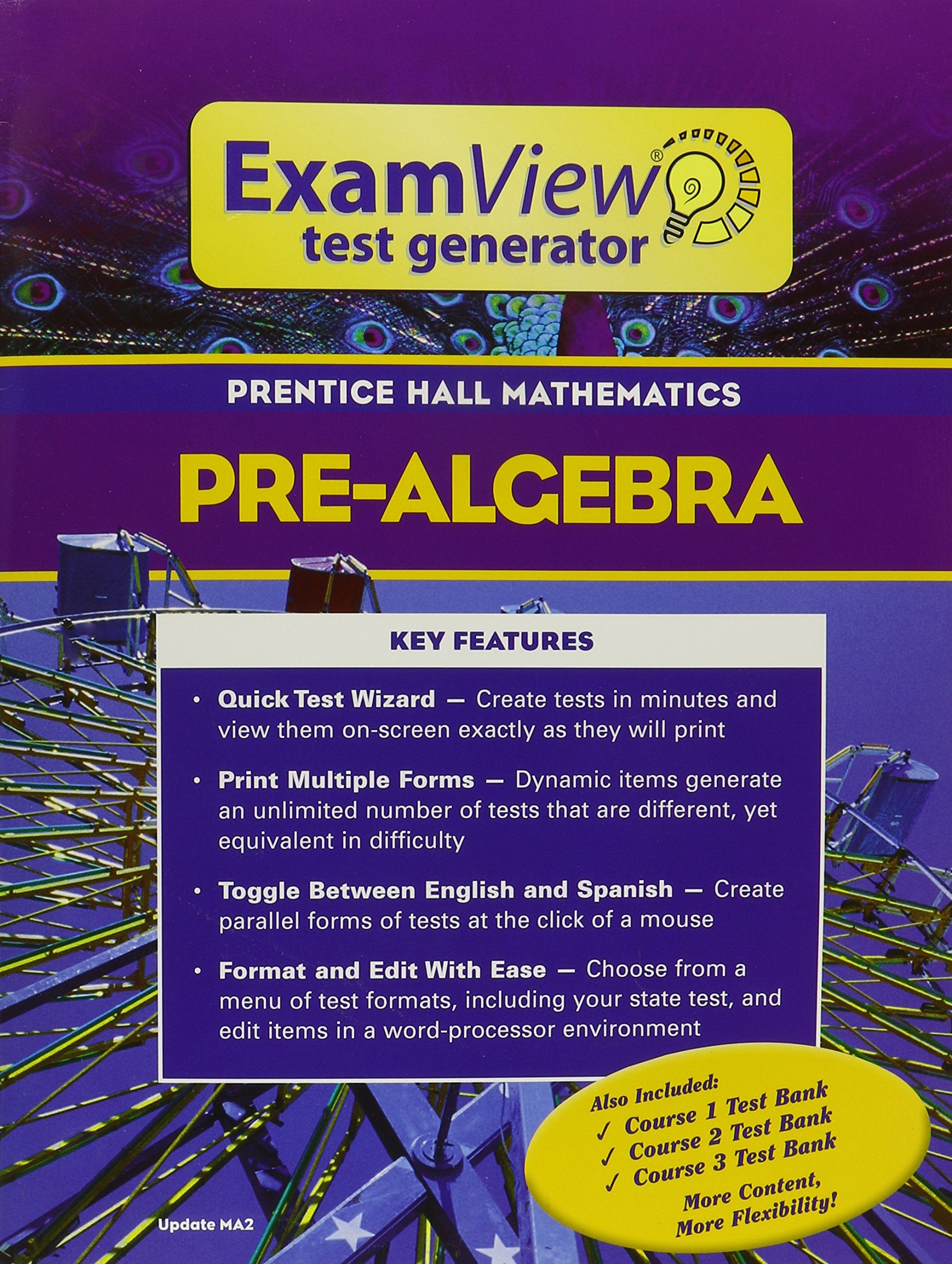 Prentice Hall Math PreAlgebra Examview Test Generator Booklet with CD 2004c,Used