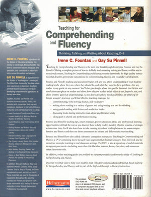 Teaching for Comprehending and Fluency: Thinking, Talking, and Writing About Reading, K8 (F&P Professional Books & Multi),Used