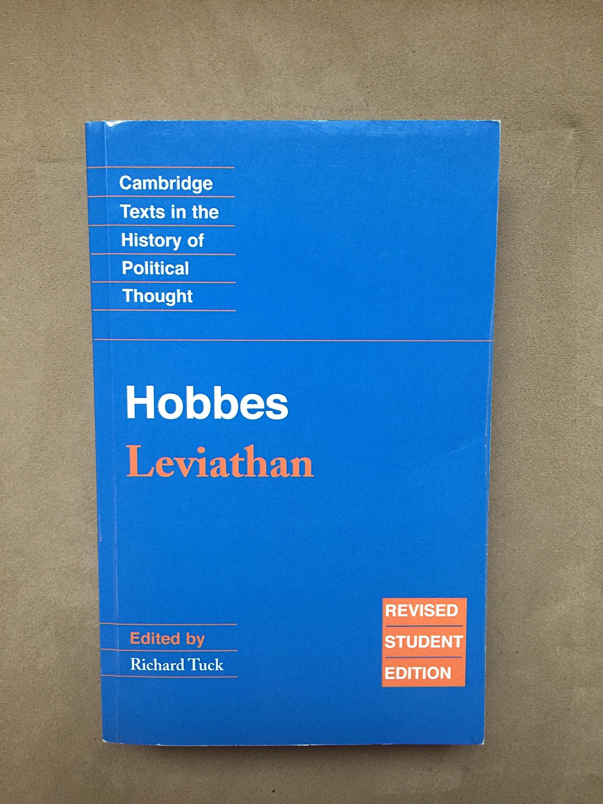 Hobbes: Leviathan: Revised student edition (Cambridge Texts in the History of Political Thought),Used