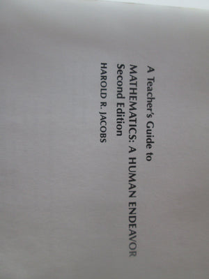 A Teacher's Guide to Mathematics: A Human Endeavor,Used