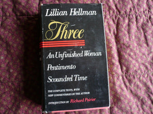 Three: An Unfinished Woman, Pentimento, Scoundrel Time,Used