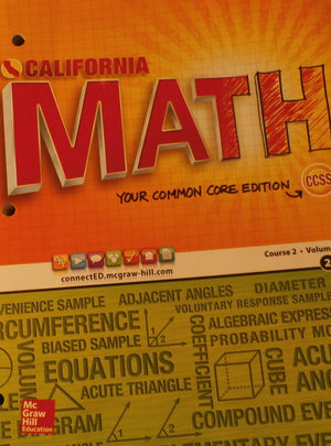 California Math Your Common Core Edition Course 2/Volume 2,Used