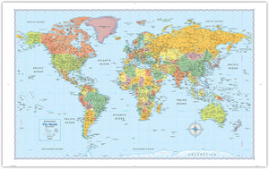 Rand McNally Signature World Wall Map,Used