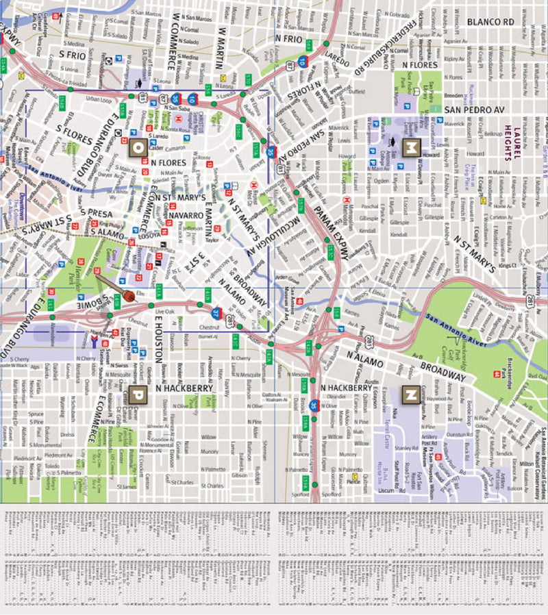 StreetSmart San Antonio Map by VanDam  Laminated pocket size City Street & Freeway Map to San Antonio, TX complete with all att,Used