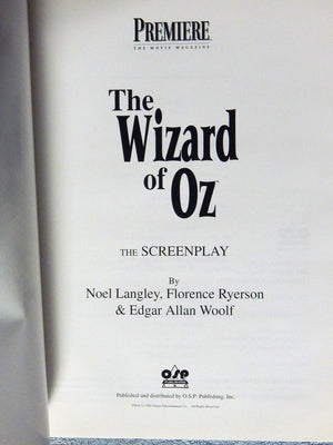 The Wizard of Oz: The Screenplay,Used
