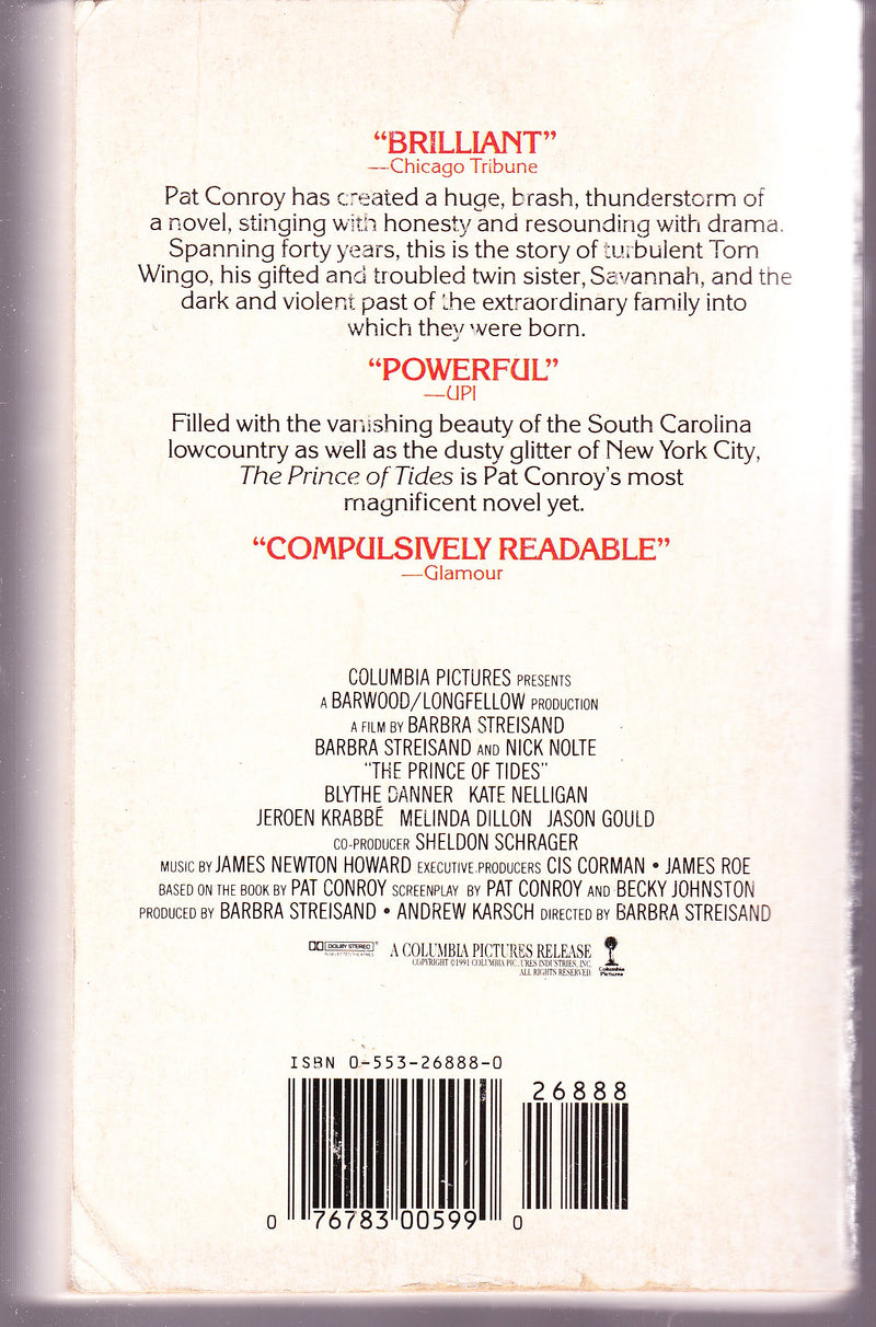 The Prince Of Tides: A Novel-used