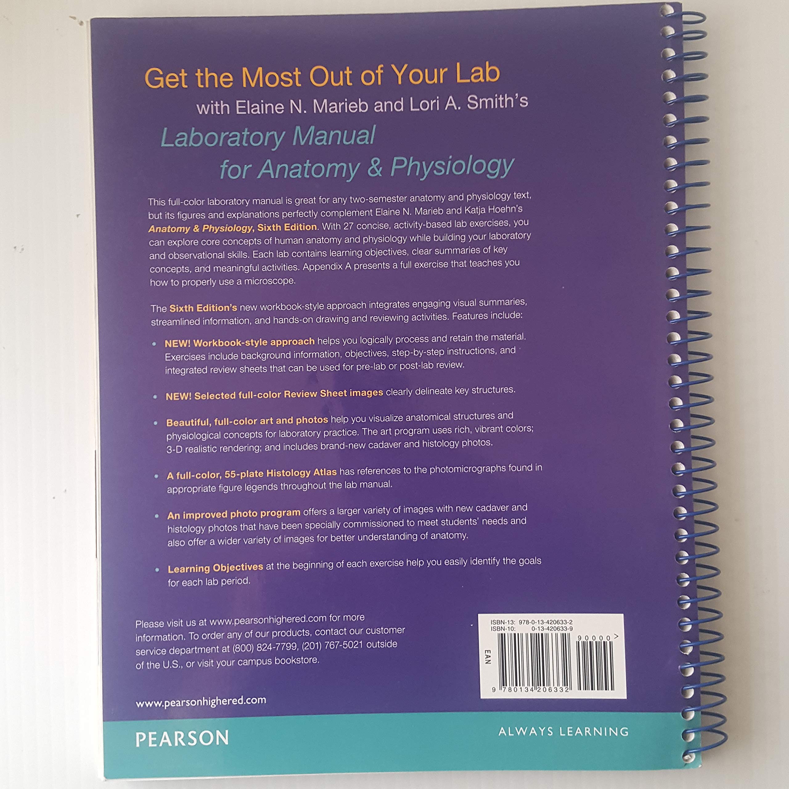 Laboratory Manual for Anatomy & Physiology (6th Edition),Used