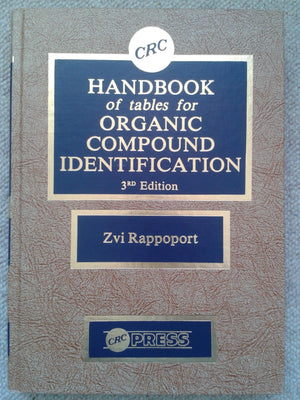 Handbook Tables For Organic Compound Identification, Third Edition,Used