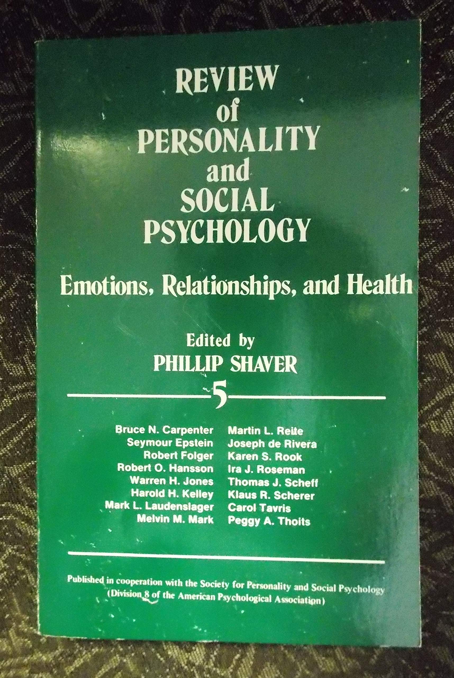 Emotions, Relationships, and Health (The Review of Personality and Social Psychology),Used
