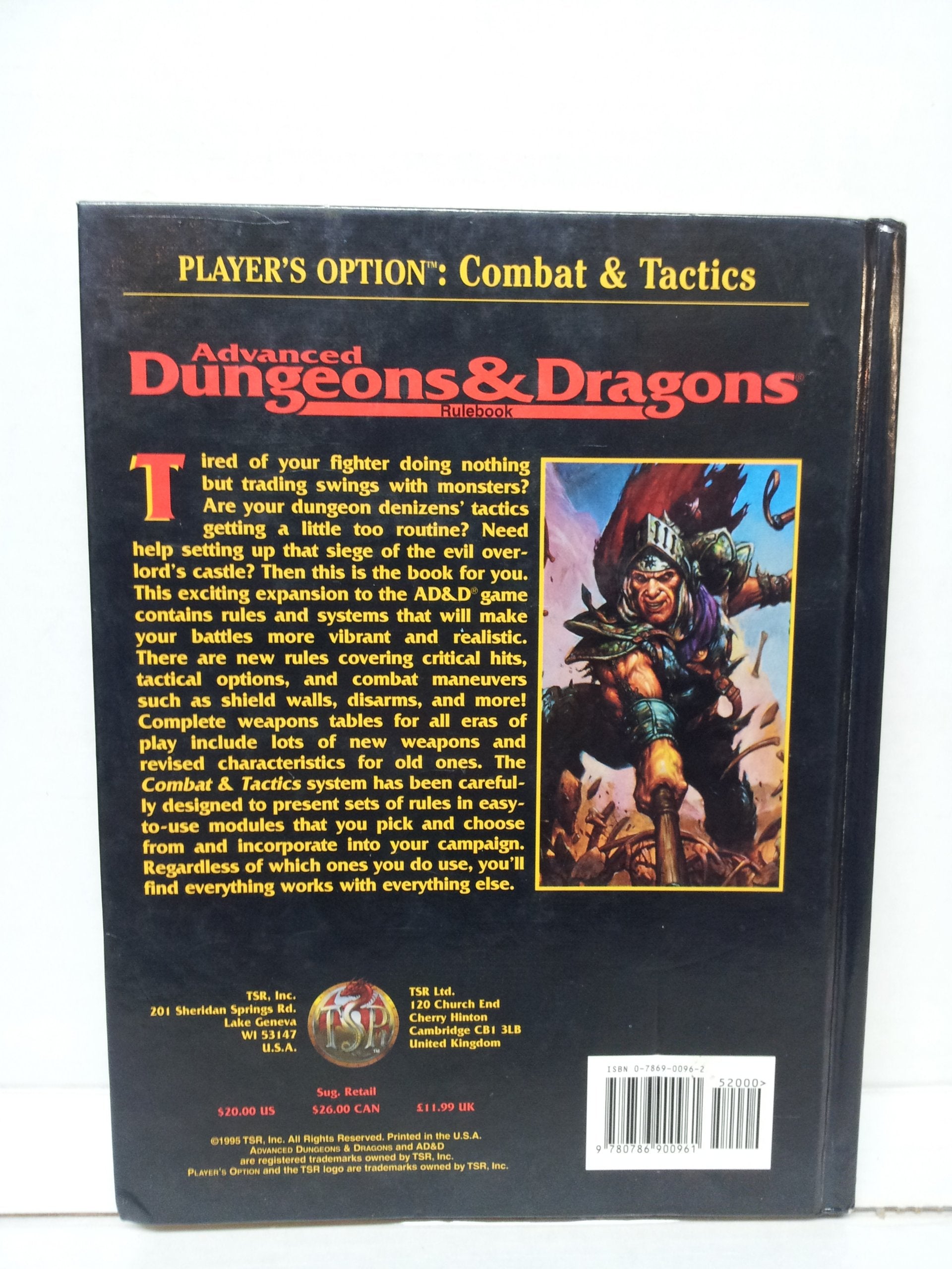 Player's Option: Combat & Tactics (Advanced Dungeons & Dragons, Rulebook/2149),Used