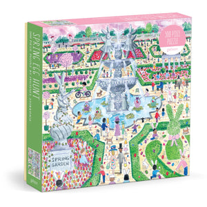 Galison Spring Egg Hunt  500 Piece Michael Storrings Jigsaw Puzzle Featuring Beautiful Artwork Of An Easter Spring Garden Egg H