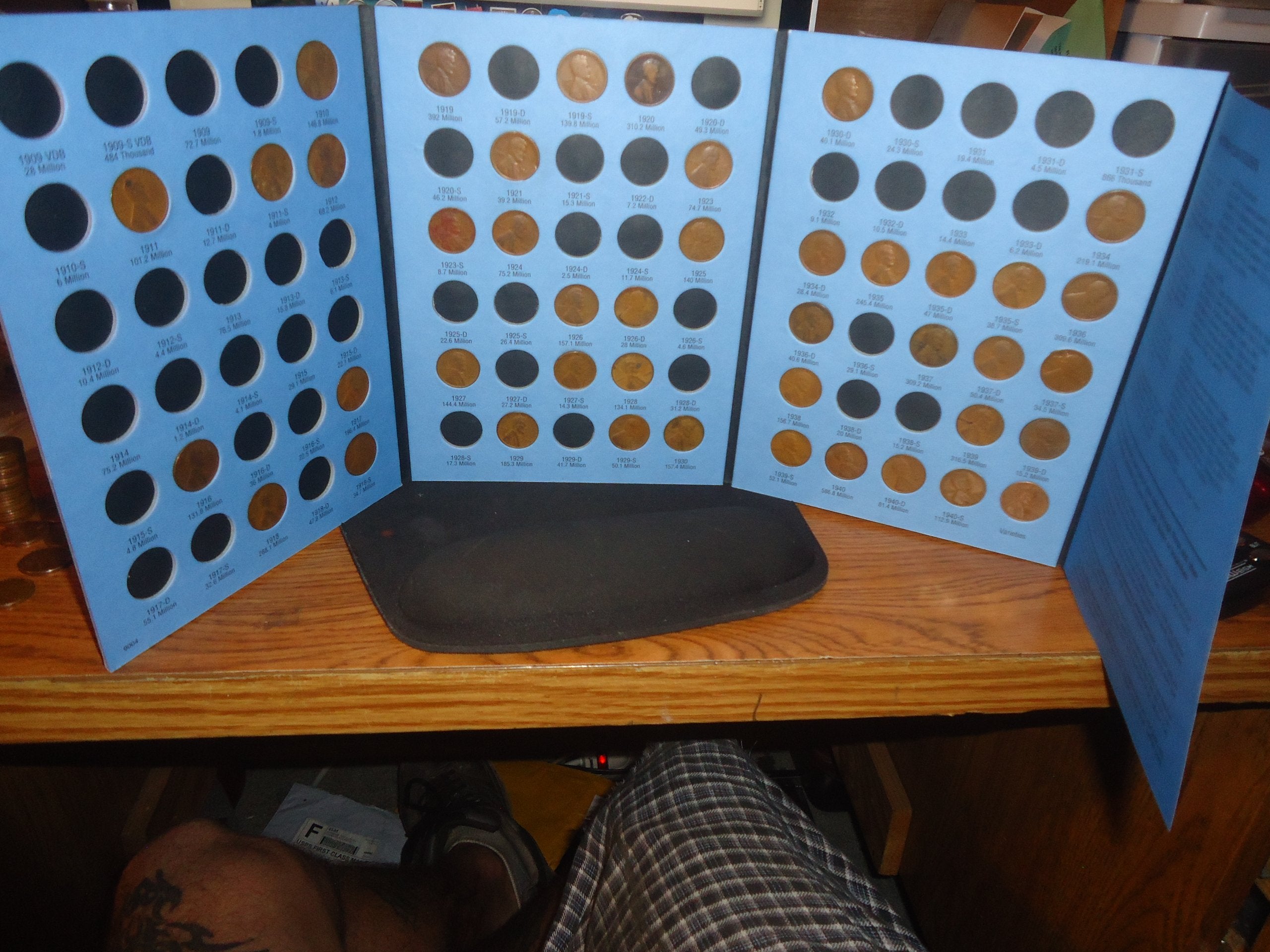 Lincoln Cents Folder #1, 19091940,New