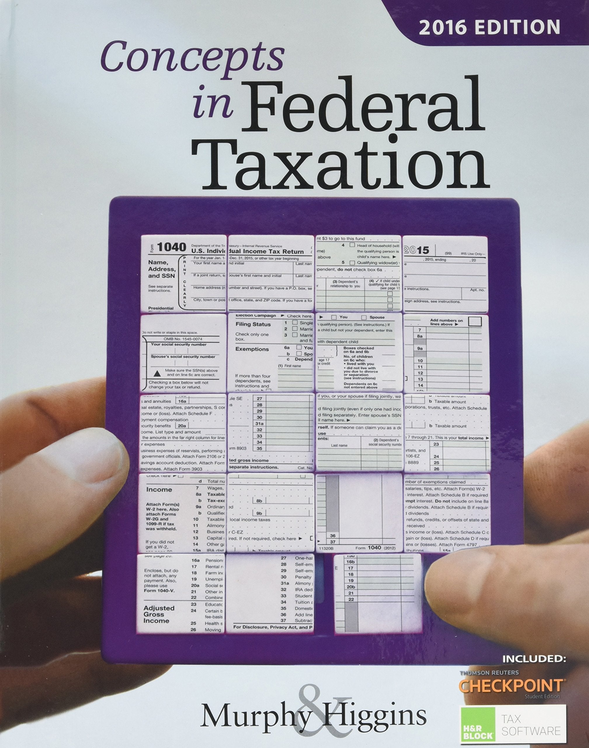 Concepts in Federal Taxation 2016 (with H&R Block Tax Preparation Software CDROM and RIA Checkpoint Printed Access Card),Used