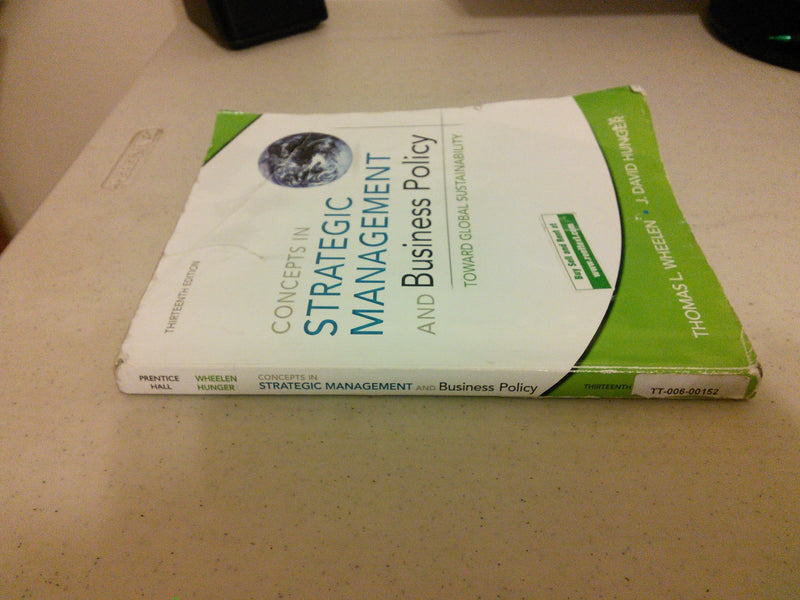 Concepts In Strategic Management And Business Policy: Toward Global Sustainability,Used