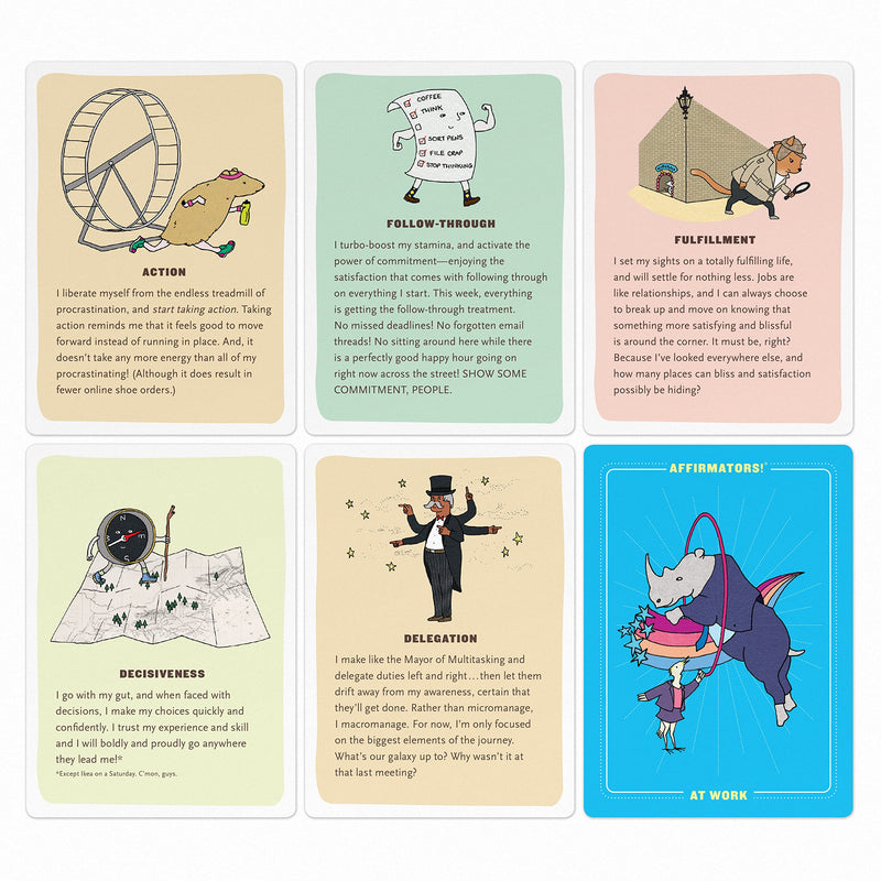 Affirmators! at Work Deck: 50 Affirmation Cards to Help You Help Yourself  Without the Selfhelpyness!,Used