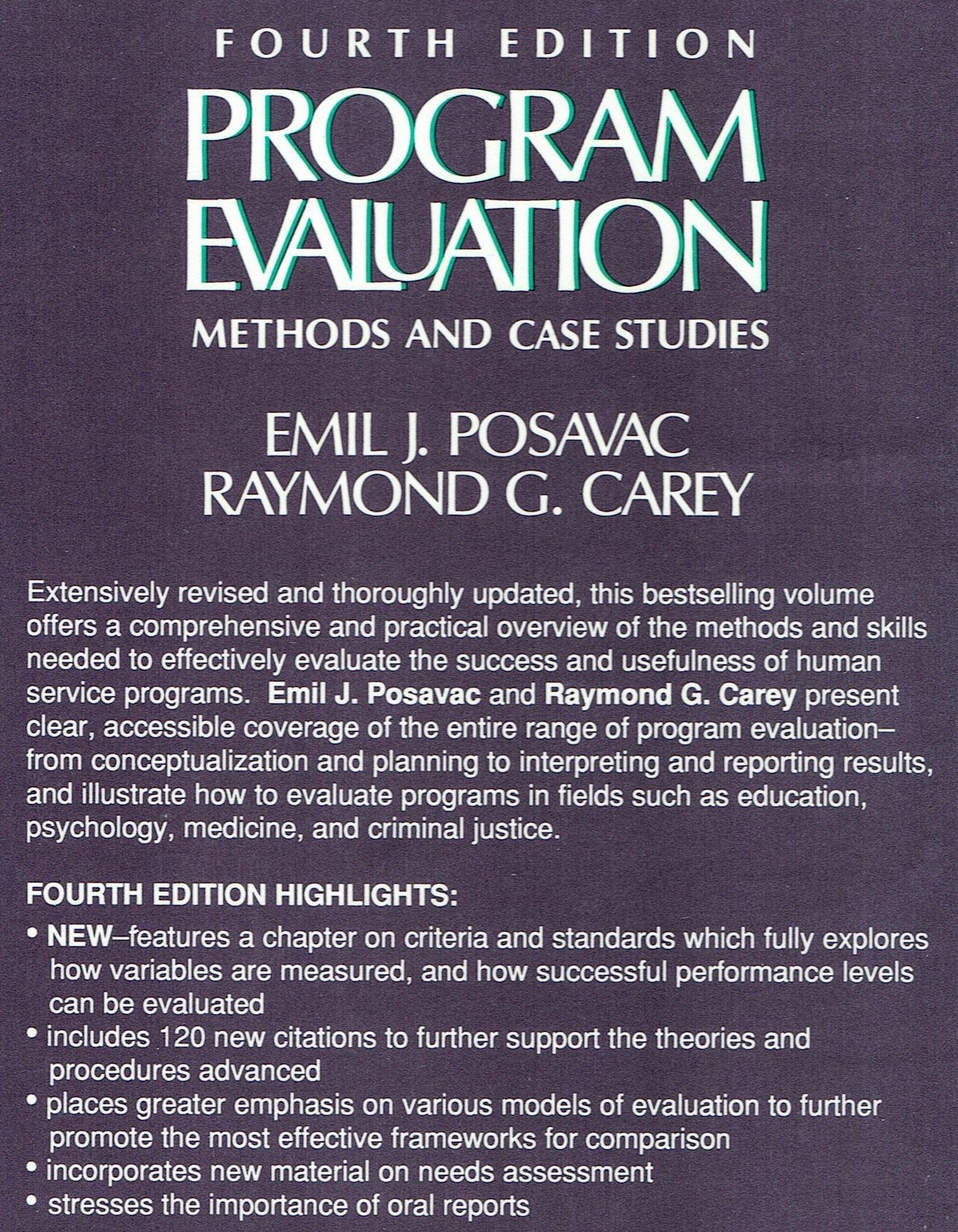 Program Evaluation: Methods and Case Studies,Used