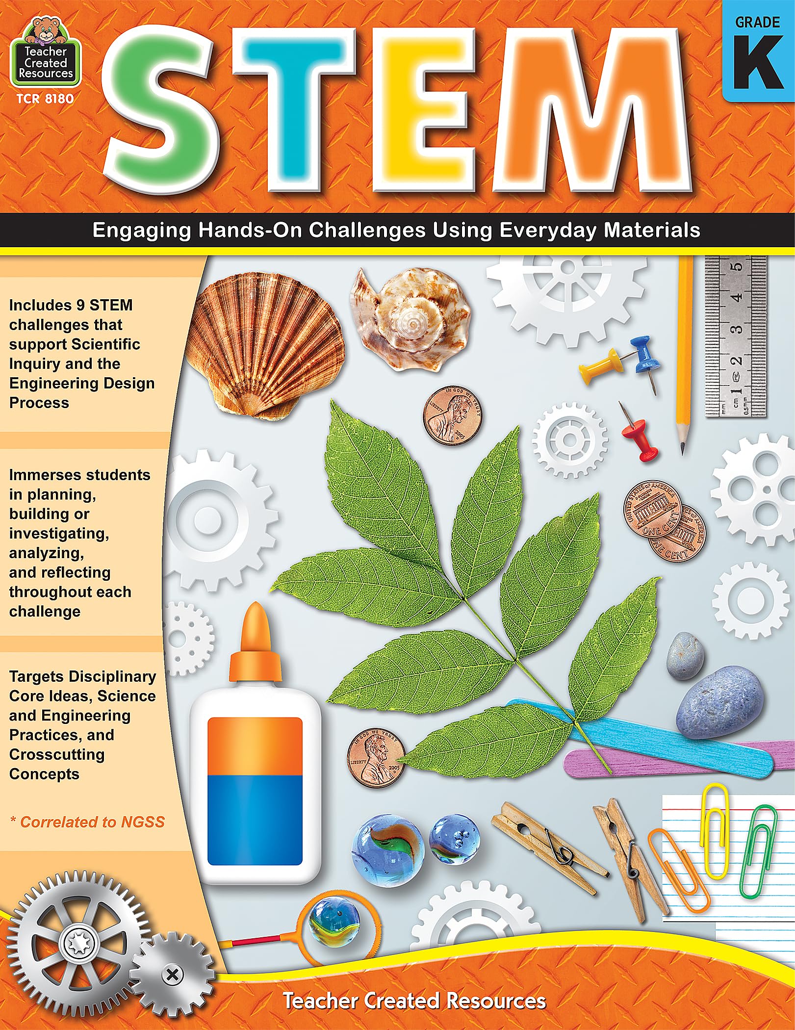 STEM: Engaging HandsOn Challenges Using Everyday Materials, Grade K from Teacher Created Resources,Used