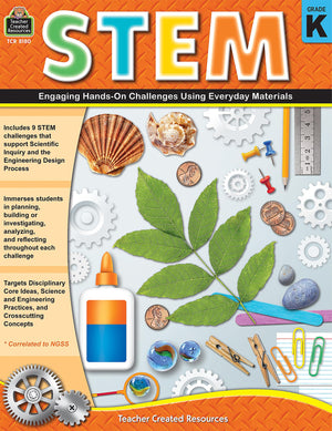 STEM: Engaging HandsOn Challenges Using Everyday Materials, Grade K from Teacher Created Resources,Used