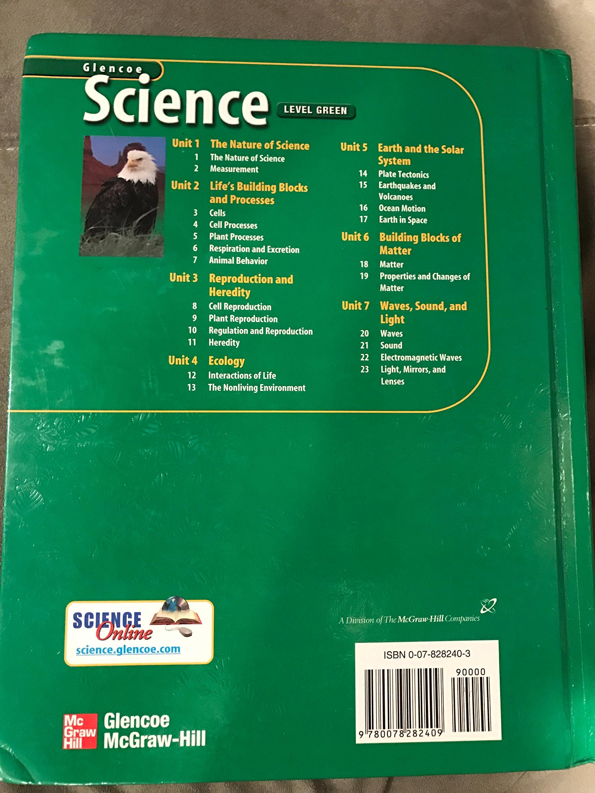 Glencoe Science, Level Green, Student Edition,Used