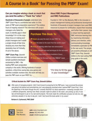 Rita Mulcahy's PMP Exam Prep: Comprehensive Course in a Book for Passing the PMP Exam by RMC Publications