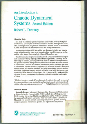 An Introduction To Chaotic Dynamical Systems, Second Edition (Addisonwesley Studies In Nonlinearity),Used