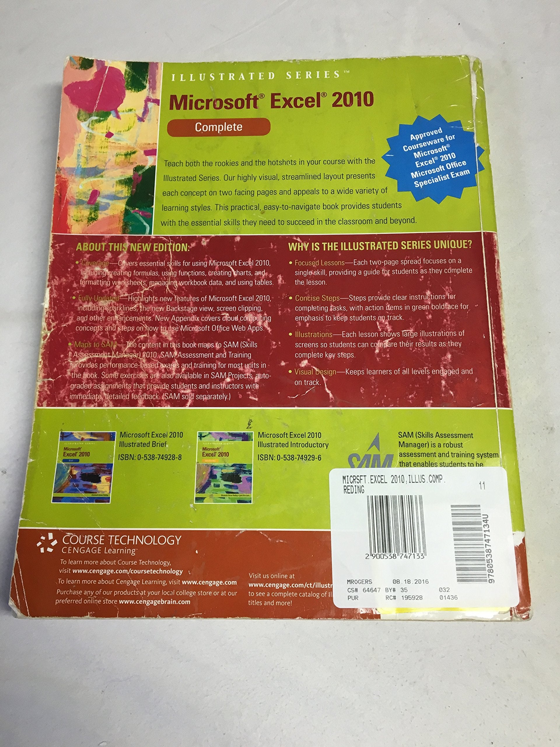 Microsoft Excel 2010: Illustrated Complete (Illustrated Series: Individual Office Applications),Used