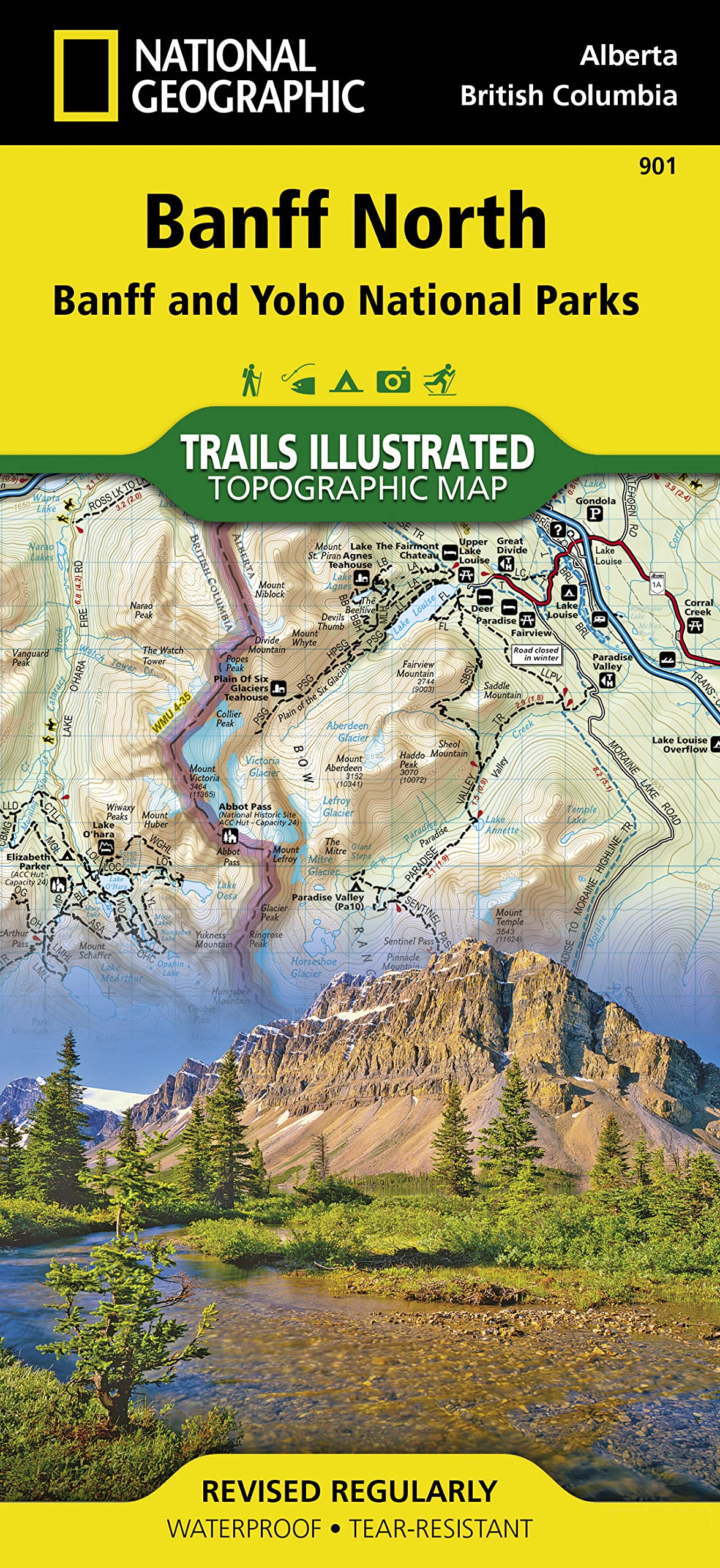 Banff North Map [Banff and Yoho National Parks] (National Geographic Trails Illustrated Map, 901),New