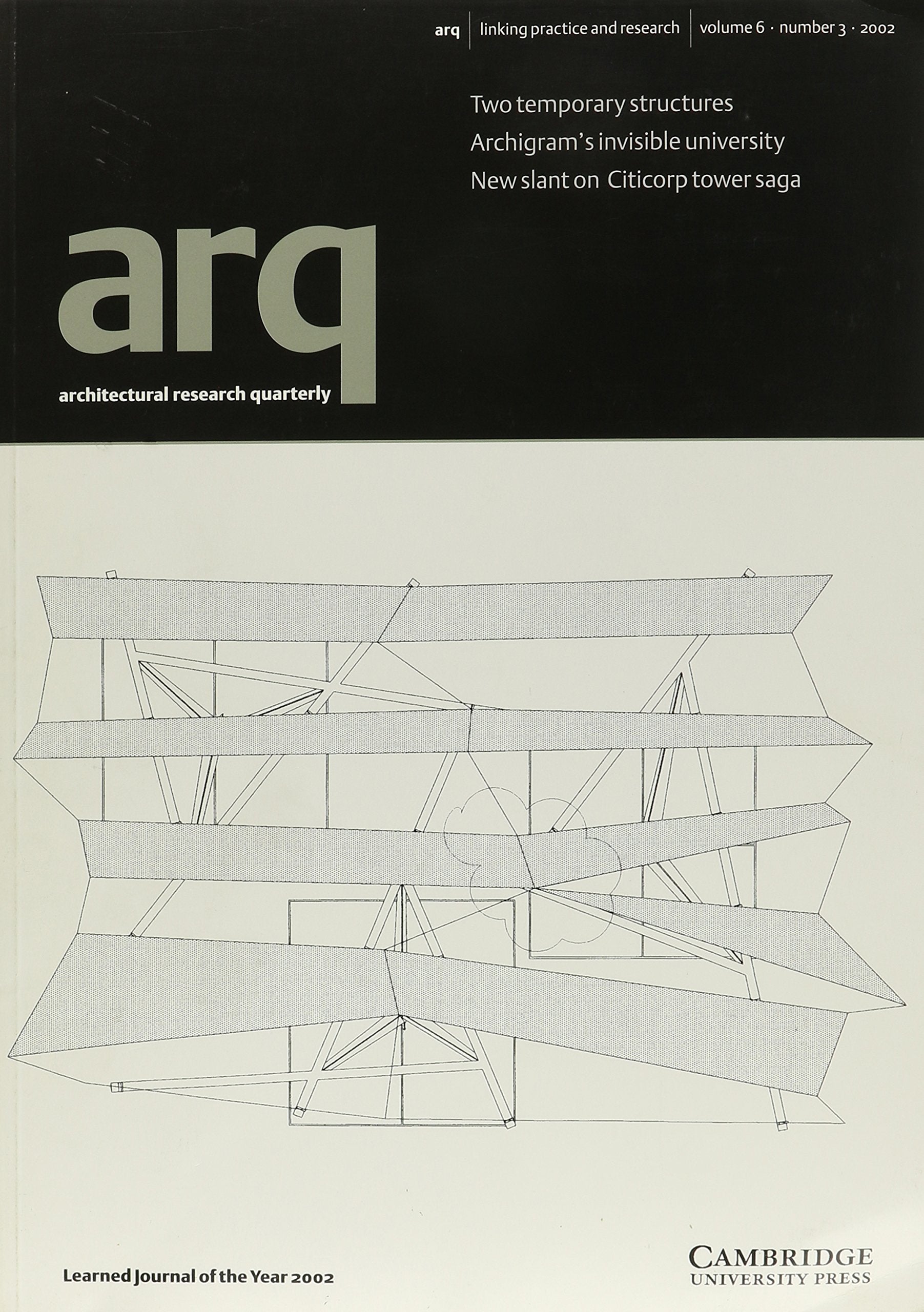 arq: Architectural Research Quarterly: Volume 6, Part 3,Used