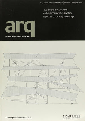 arq: Architectural Research Quarterly: Volume 6, Part 3,Used