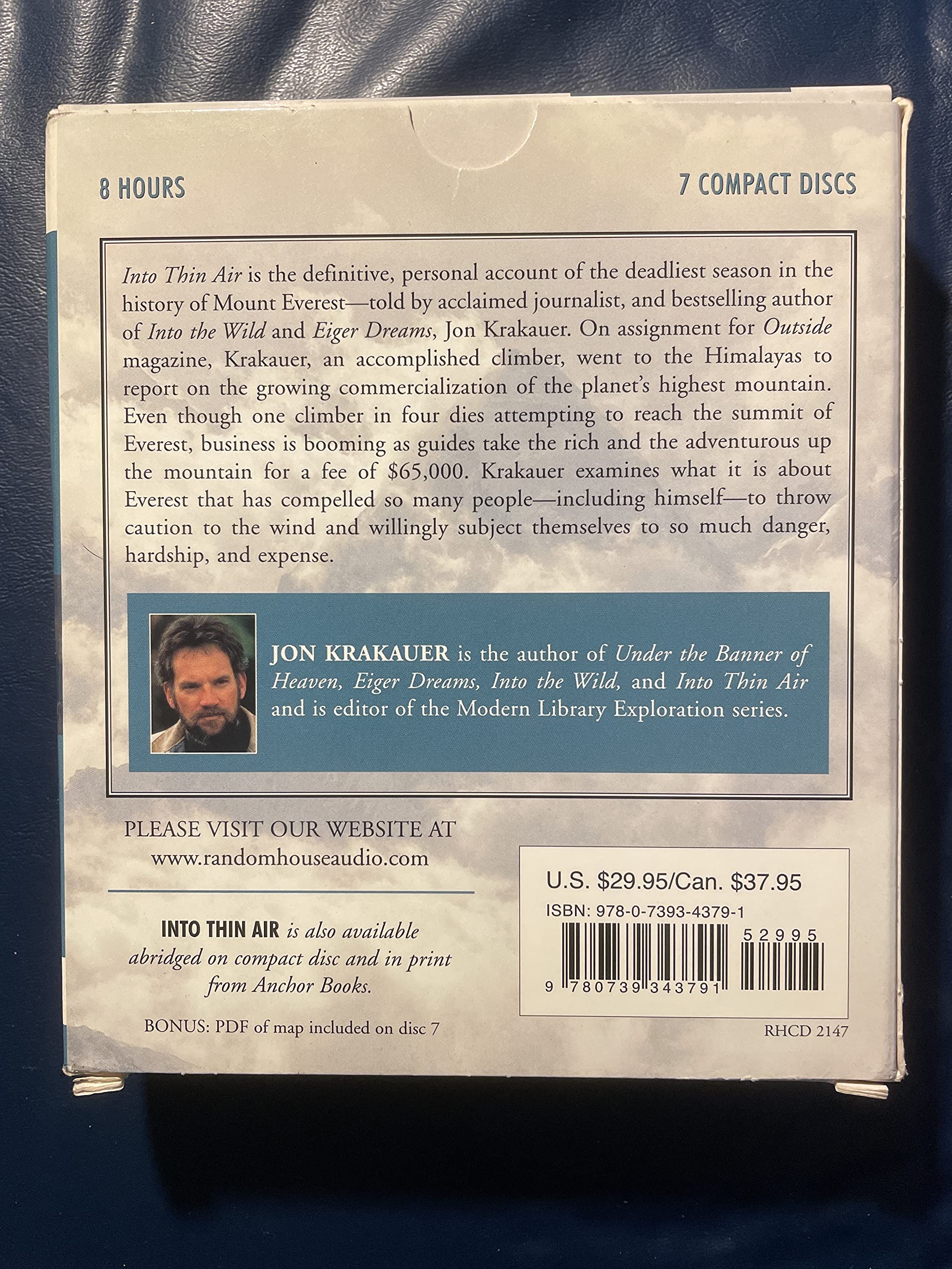 Into Thin Air: A Personal Account of the Mt. Everest Disaster,Used