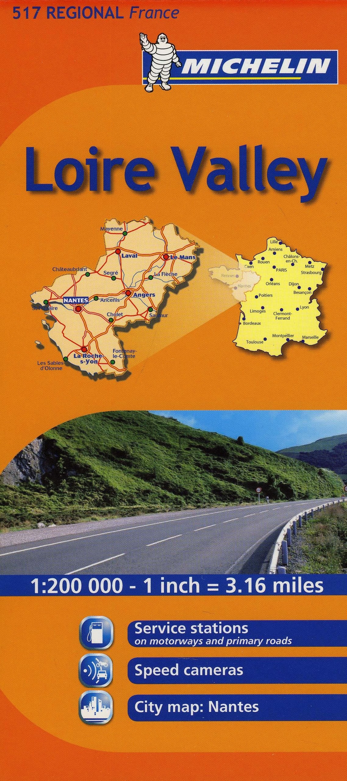 Michelin Map France: Loire Valley 517 (Maps/Regional (Michelin)) (English and French Edition),Used