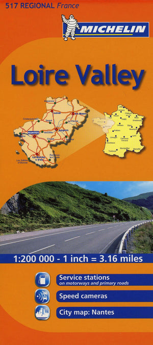 Michelin Map France: Loire Valley 517 (Maps/Regional (Michelin)) (English and French Edition),Used