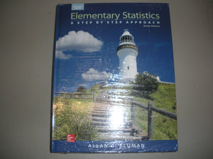 Bluman, Elementary Statistics: A Step by Step Approach,  2015, 9e, Student Edition (Reinforced Binding) (A/P STATISTICS),Used