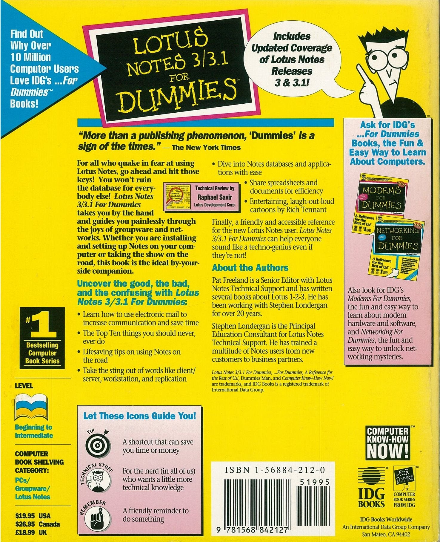 Lotus Notes 3.0/3.1 for Dummies (LOTUS NOTESFOR DUMMIES),Used