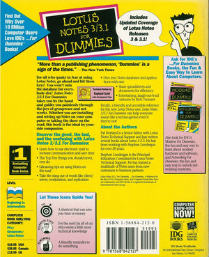 Lotus Notes 3.0/3.1 for Dummies (LOTUS NOTESFOR DUMMIES),Used