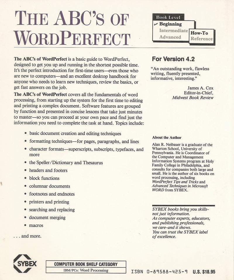 The 's of Wordperfect,Used